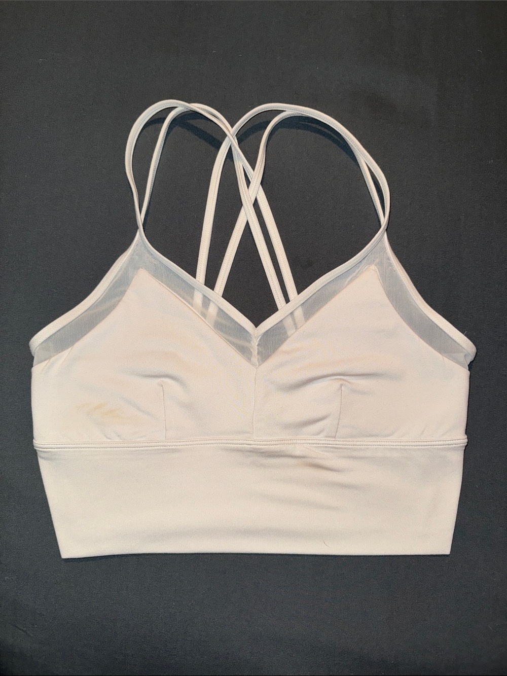 ALO Yoga Cream Strappy Longline Bralette